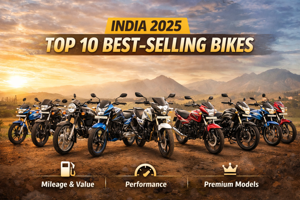 Top 10 Best-Selling Bikes in India 2025 — Sales, Specs & Why They’re Popular